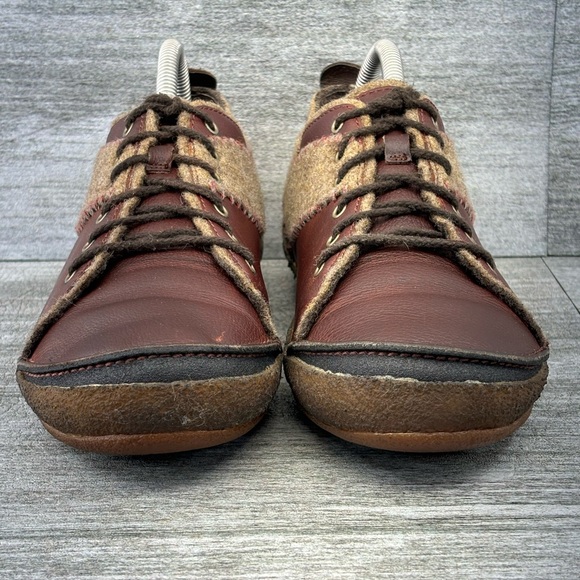 Merrell Womens 9 Milan Autumn Cross Wool Red Leather Crepe Sole Hiking Fall 0307 - Picture 3 of 16